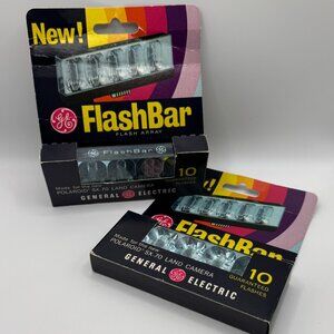 2 - GE FlashBar for Polaroid SX-70 Land Camera 10 Flashes New In Box NOS